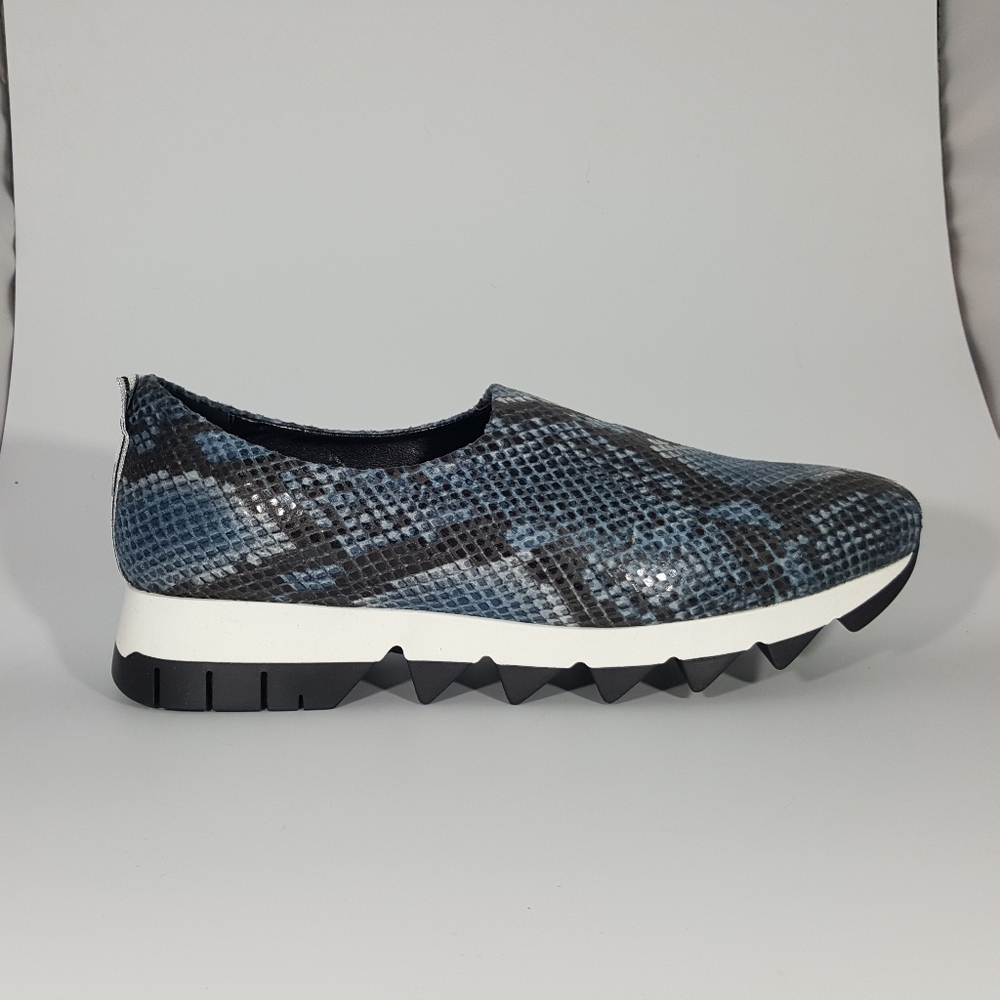NR Rapisardi Faux Snake Print Slip On Sneaker